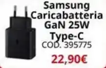 MediaWorld Samsung Caricabatteria GaN 25W Type-C offerta