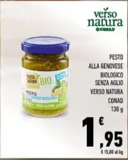 Spazio Conad Pesto alla genovese biologico senza aglio verso natura conad offerta