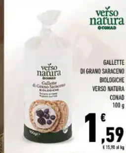 Spazio Conad Gallette di grano saraceno biologiche verso natura conad offerta