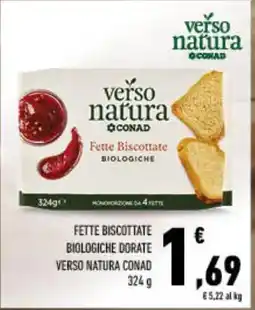 Spazio Conad Fette biscottate biologiche dorate verso natura conad offerta