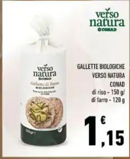 Spazio Conad Gallette biologiche verso natura conad di riso - di farro - offerta