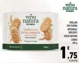 Spazio Conad Frollini con farina integrale biologici verso natura conad offerta