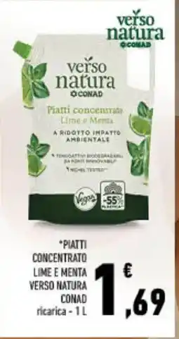 Spazio Conad Piatti concentrato lime e menta verso natura conad ricarica - offerta