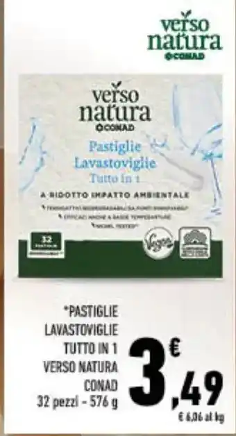 Spazio Conad Pastiglie lavastoviglie tutto in 1 verso natura conad 32 pezzi - offerta