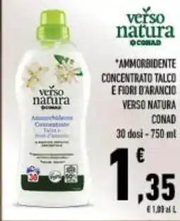 Spazio Conad Mmorbidente concentrato talco e fiori d'arancio verso natura conad 30 dosi - offerta