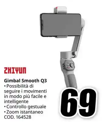 MediaWorld ZHIYUN Gimbal Smooth Q3 offerta