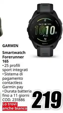 MediaWorld GARMIN Smartwatch Forerunner 165 offerta