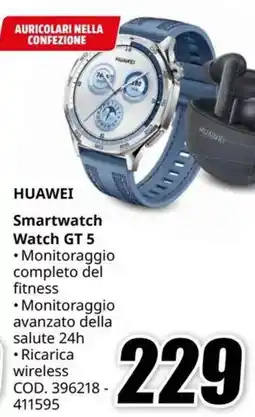 MediaWorld HUAWEI Smartwatch Watch GT 5 offerta