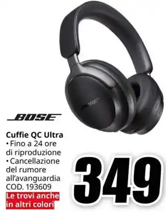 MediaWorld BOSE Cuffie QC Ultra offerta