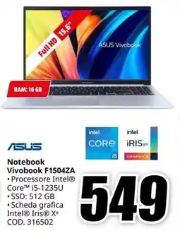 MediaWorld ASUS Notebook Vivobook F1504ZA offerta