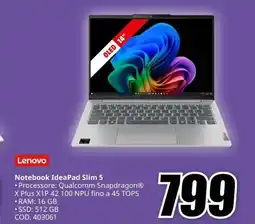 MediaWorld Lenovo Notebook IdeaPad Slim 5 offerta