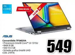 MediaWorld ASUS Vivobook Convertibile TP3402VA offerta