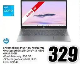 MediaWorld hp Chromebook Plus 14A-NF0007NL offerta