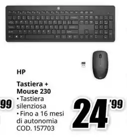 MediaWorld HP Tastiera + Mouse 230 offerta