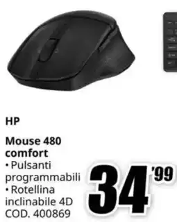 MediaWorld HP Mouse 480 comfort offerta