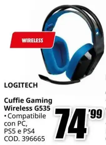 MediaWorld LOGITECH Cuffie Gaming G335 offerta