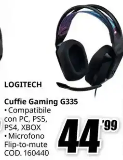 MediaWorld LOGITECH Cuffie Gaming G335 offerta