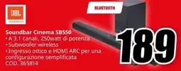 MediaWorld JBL HARMAN Soundbar Cinema SB550 offerta