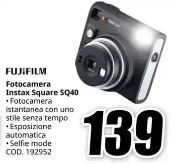 MediaWorld FUJIFILM Fotocamera Instax Square SQ40 offerta