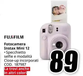 MediaWorld FUJIFILM Fotocamera Instax Mini 12 offerta