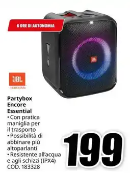 MediaWorld JBL HARMAN BBL Partybox Encore Essential offerta