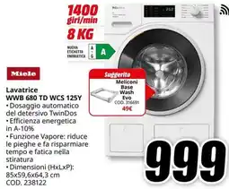 MediaWorld Miele Lavatrice WWB 680 TD WCS 125Y offerta