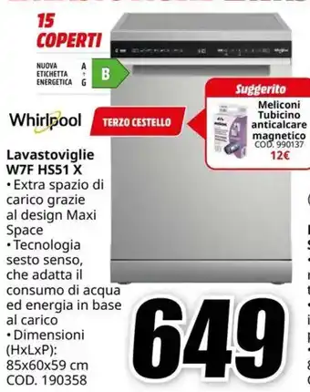 MediaWorld Whirlpool W7F HS51 X offerta