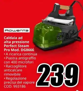 MediaWorld Rошепта Caldaia ad alta pressione Perfect Steam Pro Mod. DG8666 offerta