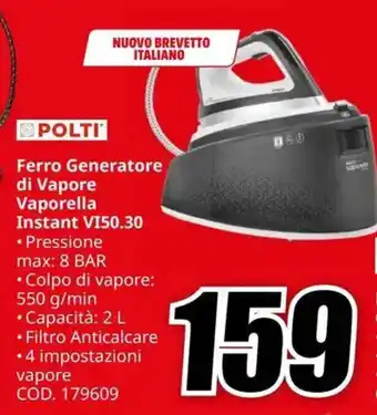 MediaWorld POLTI Ferro Generatore di Vapore Vaporella Instant VI50.30 offerta