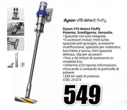 MediaWorld Dyson V15 detect Fluffy Potente. Intelligente. Versatile offerta