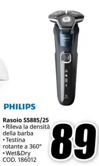 MediaWorld PHILIPS Rasoio S5885/25 offerta