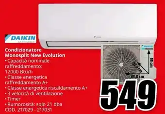 MediaWorld DAIKIN Condizionatore Monosplit New Evolution offerta