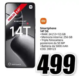 MediaWorld mi Smartphone 14T 5G offerta