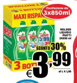 DEM Nelsen liquido piatti 3x850 ml offerta