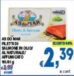 DEM As do mar aletti di salmone in olio al naturale affumicato offerta