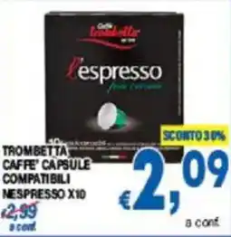 DEM Trombetta caffe' capsule compatibili nespresso x10 offerta