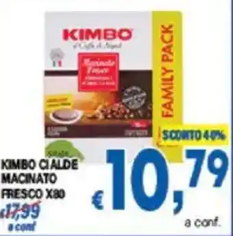 DEM Kimbo cialde macinato fresco x80 offerta