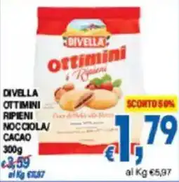 DEM Divella ottimini ripieni nocciola cacao offerta