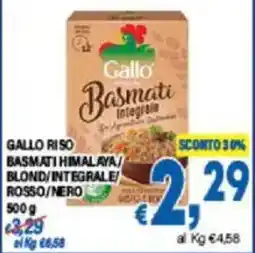 DEM Gallo riso basmati himalaya blond/integrale rosso/nero offerta