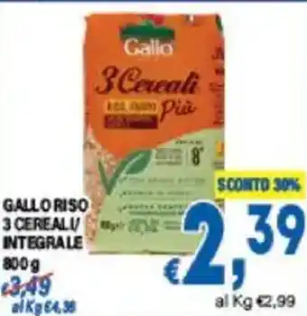 DEM Gallo riso 3 cereali integrale offerta