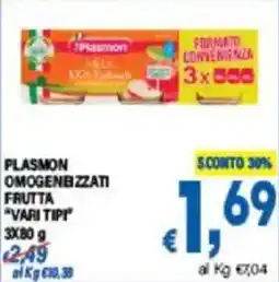 DEM Plasmon omogeneizzati frutta "vari tipi offerta