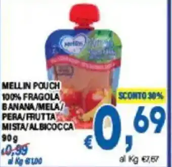 DEM Mellin pouch fragola banana/mela pera/frutta mista/albicocca offerta