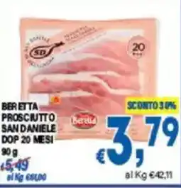 DEM Beretta prosciutto san daniele dop 20 mesi offerta