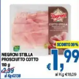 DEM Negroni stella prosciutto cotto offerta