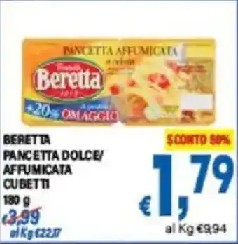 DEM Beretta pancetta dolce/ affumicata cubetti offerta