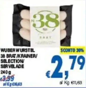 DEM Wuberwurstel 38 brat/krainer/ selection servelade offerta