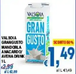 DEM Valsoia grangusto mandorla anacardo! avena drink offerta