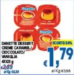 DEM Danette dessert creme caramel cioccolato vaniglia offerta