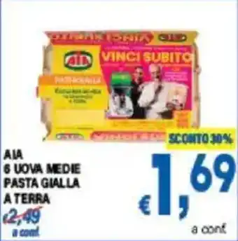 DEM Aia 6 uova medie pasta gialla aterra offerta