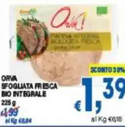 DEM Orva sfogliata fresca bio integrale offerta